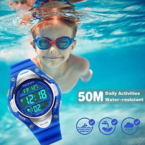 image for cofuo Boys Girls Sport Digital Watch, Kids Outdoor Waterproof Electron