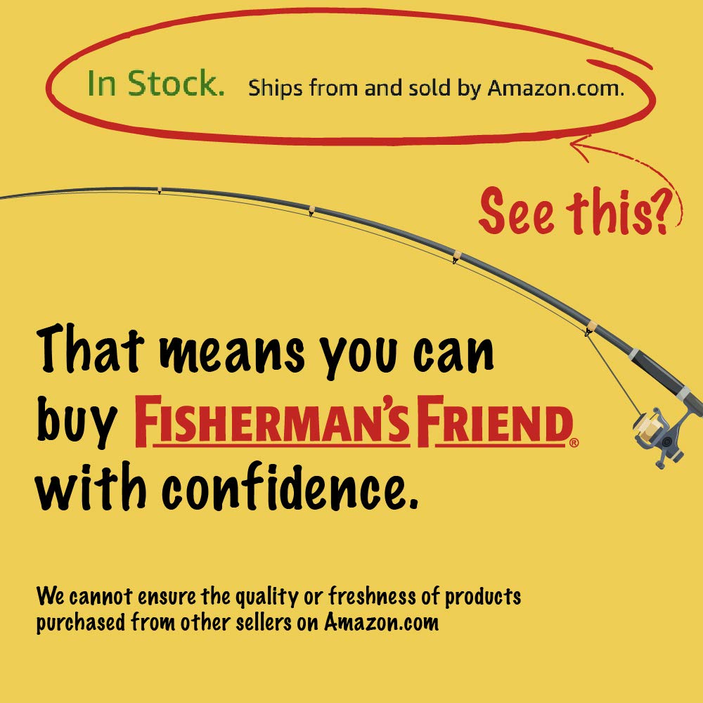 Fisherman's Friend Cough Drops, Cough Suppressant and Sore Throat Lozenges, Sugar Free Honey