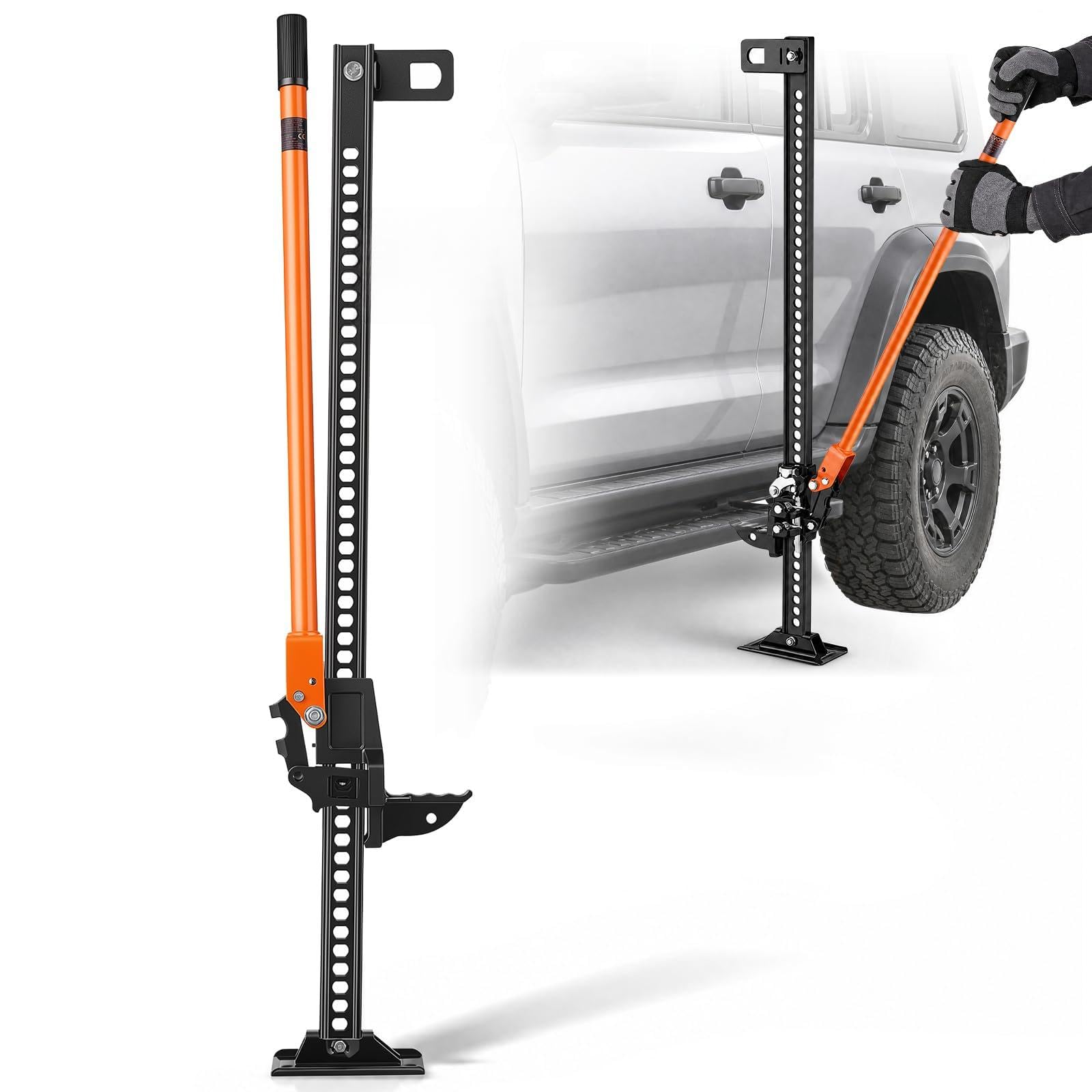 VEVOR Fattoria Cric, 122 cm Capacità 3,18 T, Cric Utilitario Fuoristrada, Cric Sollevatori per Impieghi Gravosi con Intervallo di Sollevamento di 130,1-1079,5 mm per Trattore, Camion, SUV