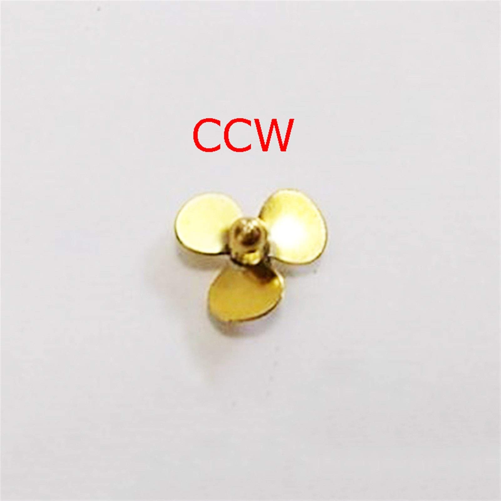 1 Paire/lot diamètre extérieur 16mm Accessoire en cuivre CW CCW Trou d'hélice 2mm hélices pagaie à 3 pales pour Bateau RC modèle de Bricolage pièces de Rechange Accessoires de Bateaux