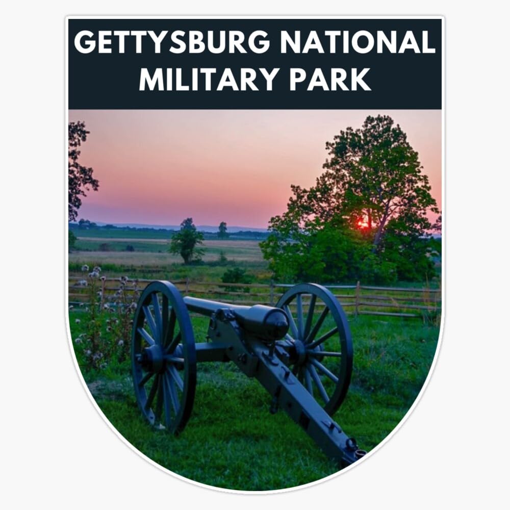LAD Studio Gettysburg National Military Park - Pennsylvania Window Bumper Sticker Decal 5""