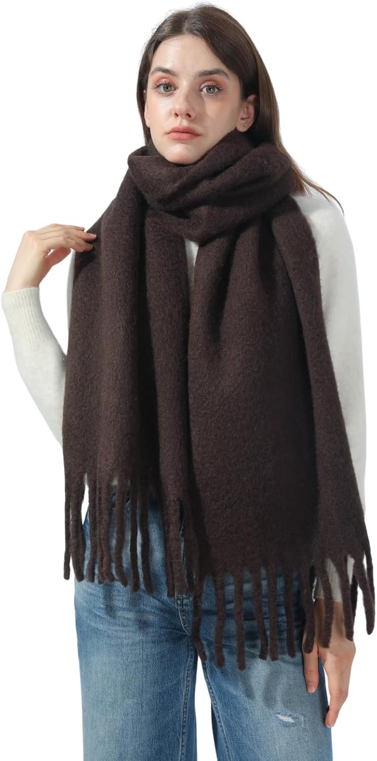 SUNDSGT Womens Winter Scarf for Women Cold Weather Wool Blend Long Soft Thick Warm Blanket Scarf Shawl - Image 5