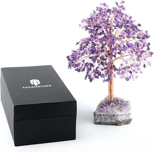 Miniatura 7 de Árbol de la vida con piedras preciosas de citrino, bonsái de árbol del dinero, equilibrio de chakras, energía positiva, buena suerte, prosperidad,