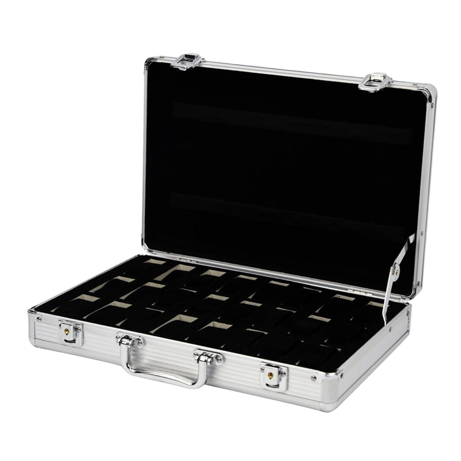 Twisaxc Charming Watch Travel Case Beautiful Watch Display Organizer With 24 Slots Home Decoration Carry Case Organize Protective Travel Removable
