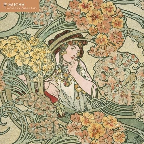 Mucha (Glittered Cover) 2015 Square 12x12 Flame Tree