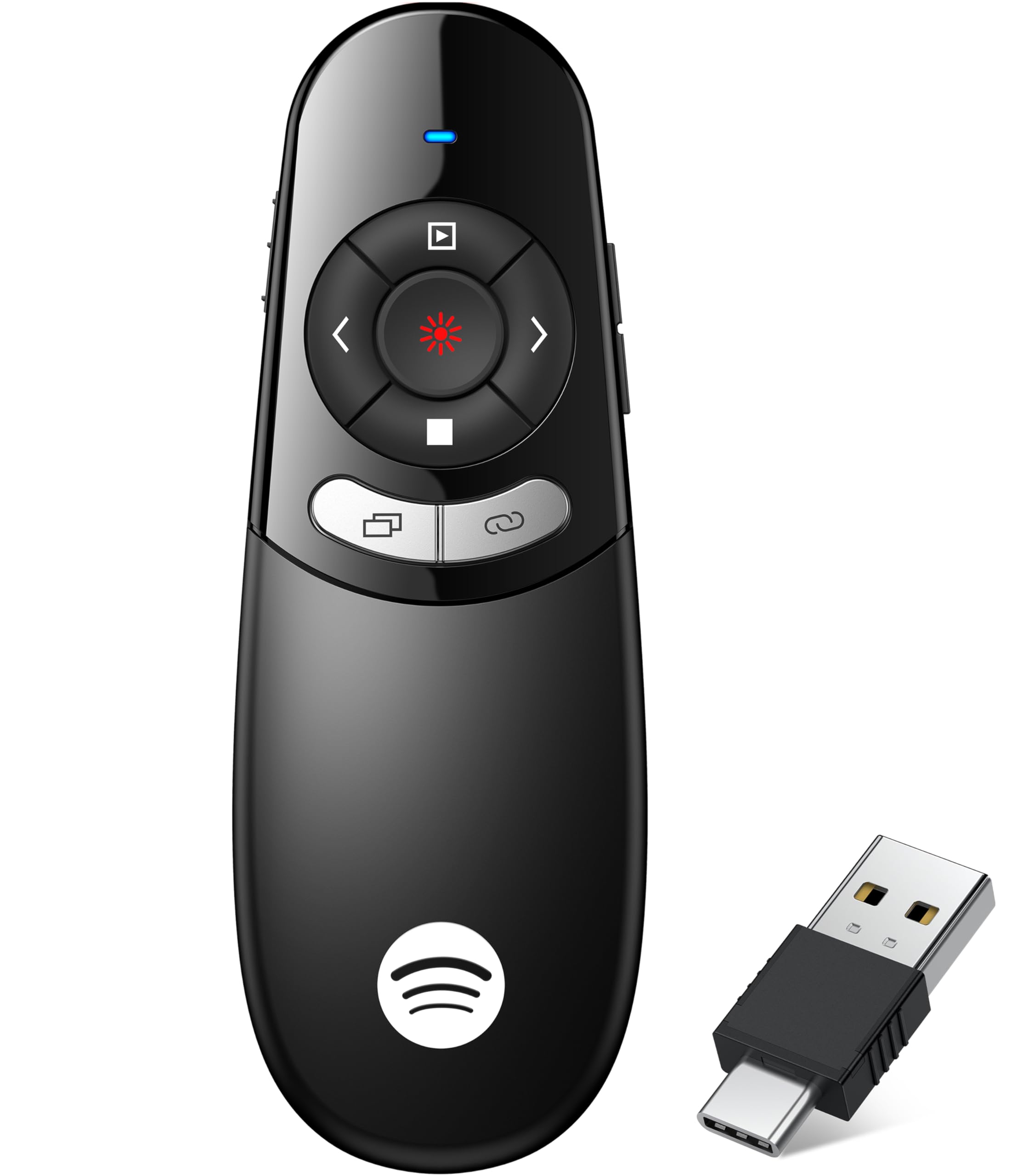 Presentation Clicker Compatible with Bluetooth 5.1 & RF 2.4GHz Dual Modes Long Range Wireless Presenter Clicker Remote Powerpoint Clicker Slide Clicker for Office Classroom Teacher Powered by AAA