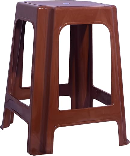 Nilkamal STL06 Strong and Durable Plastic Seating Stool for Home | Bedroom | Bathroom | Kitchen | Living Room | Office | A...