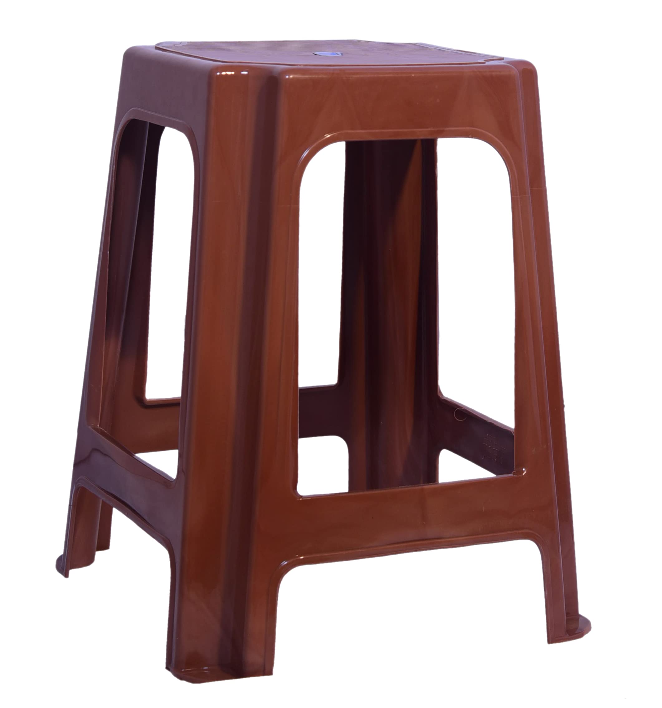 Nilkamal STL06 Strong and Durable Plastic Seating Stool for Home | Bedroom | Bathroom | Kitchen | Living Room | Office | Adult | Kids | Children's & Garden Stool with high Load Capacity (Pear Wood)