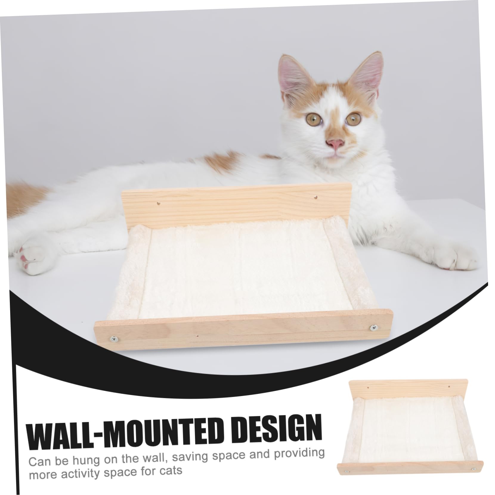 Toyvian Hamac pour Chat avec Étagère Murale Et Perchoir pour Dormir Et Jouer Mobilier Intérieur pour Chat