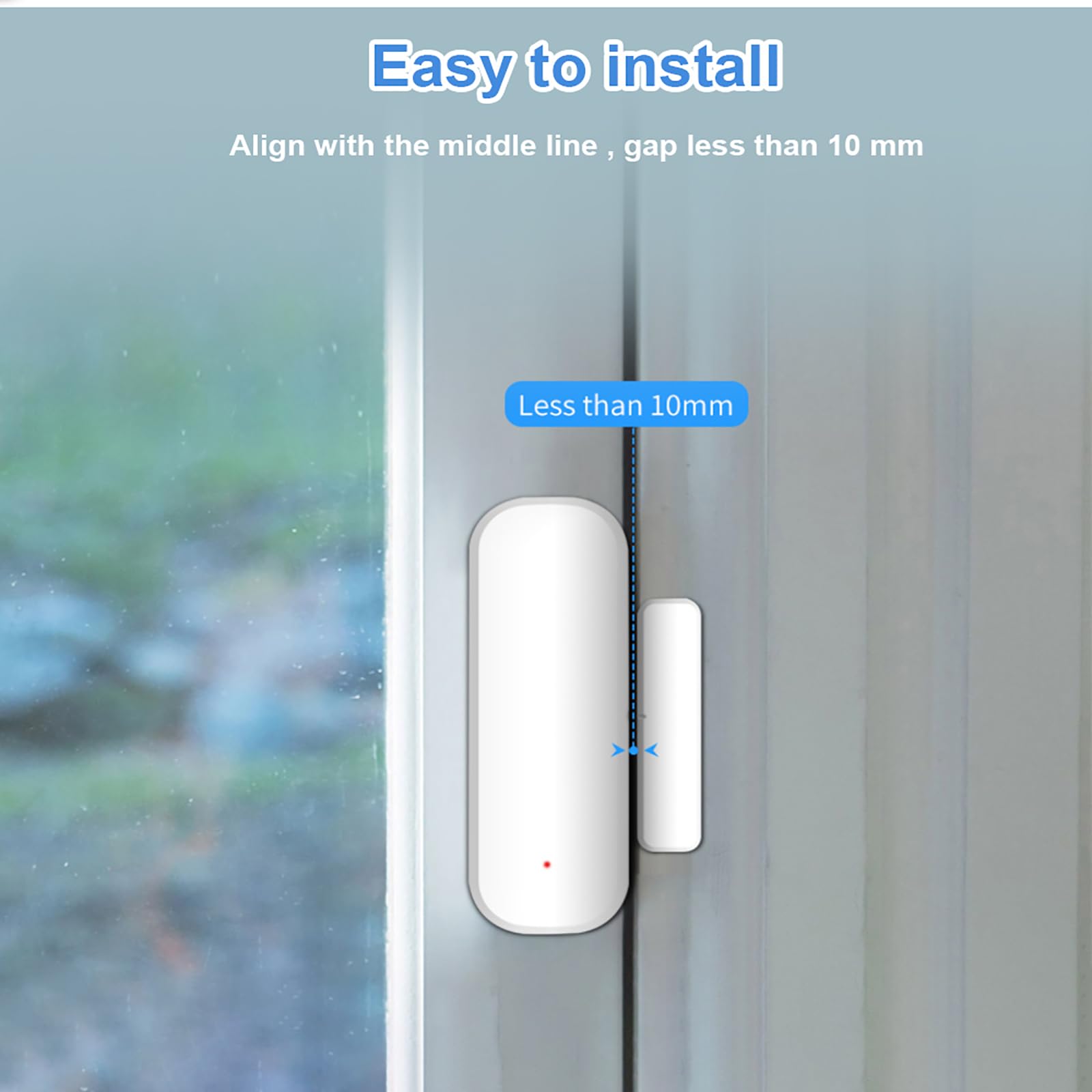 10xWiFi Smart Türsensor, Tür-Fenstersensor – für Tuya drahtloser Türfenster Sensor Alarm App Push Benachrichtigungen, kabelloser Fensterkontakt-Sensor für Heimsicherheit und Smart-Home-Automatisierung