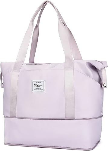 Miniatura 8 de Bolsa de viaje impermeable bolsa de gimnasio bolsa de mano para fin de semana bolsas de mano para mujer con manga de carrito de viaje bolsa de viaje