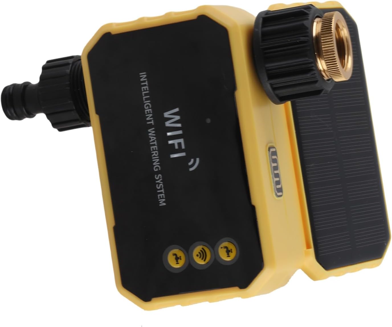Smart WiFi Solar Panel Water Timer Automatic Irrigation Controller for Garden Hose, Energy Efficient Outdoor Sprinkler Timer for Yard, ABS Material