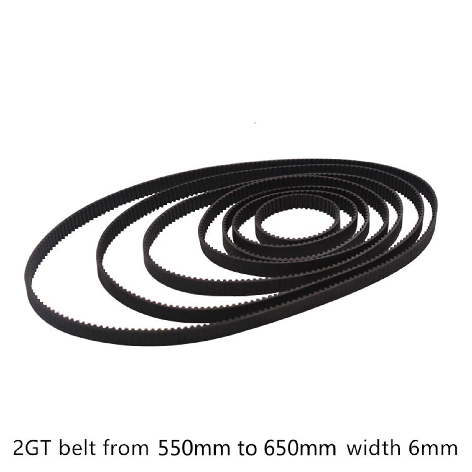 Produktbild von ZHaonan GT2 Zahnriemen 2GT – 6mm Breite, Geschlossene Schleife, Neoprene Mit Fiberglas – Länge 550–650mm Wählbar – Für 3D-Drucker