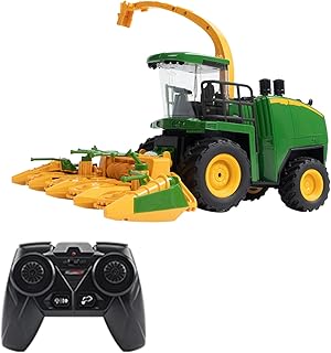 Harvester,XIXIAN Harvester Truck RC Harvester Toy 1/24 2.4GHz RC Harvester 6CH Remote Control Farmer Harvester Smoke Light Sound Effects