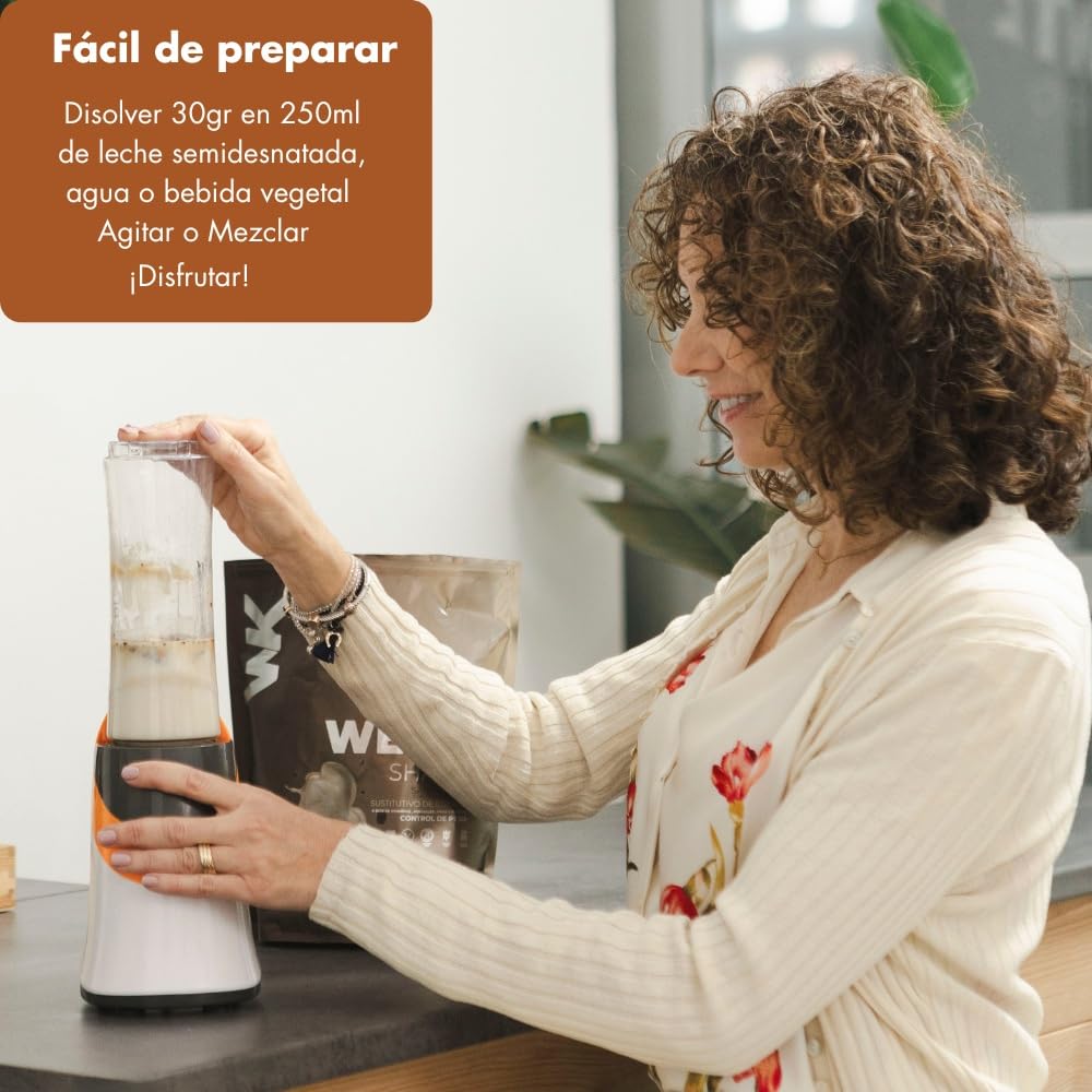 Weekontrol Pack 2 Sabores Batidos Sustitutivos Comida Week Shake Proteína Vegetal Saciante Mantener Peso 600gr Chocolate Vainilla