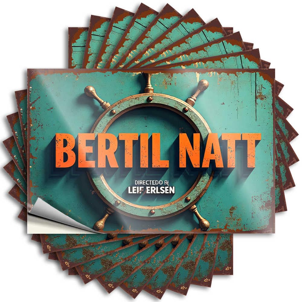 Stickers Vintage Home Decor Custom Stickers, Case Waterproof Vintage Ship Wheel: Bertil Natt Directed By Leif Erlsen for Hydro Flask | Smiley Face Vinyl Decals for Interior(12X18CM)
