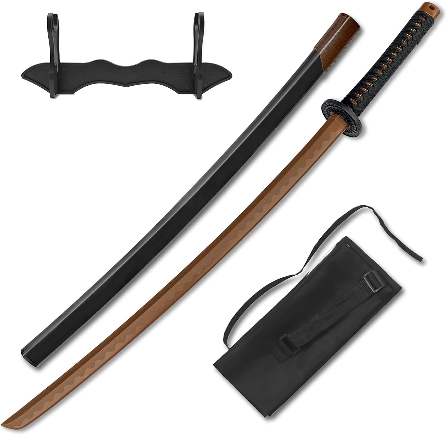 Katana Sword - High Toughness Polypropylene Blade, Performing & Training, Includes Scabbard for Aikido
