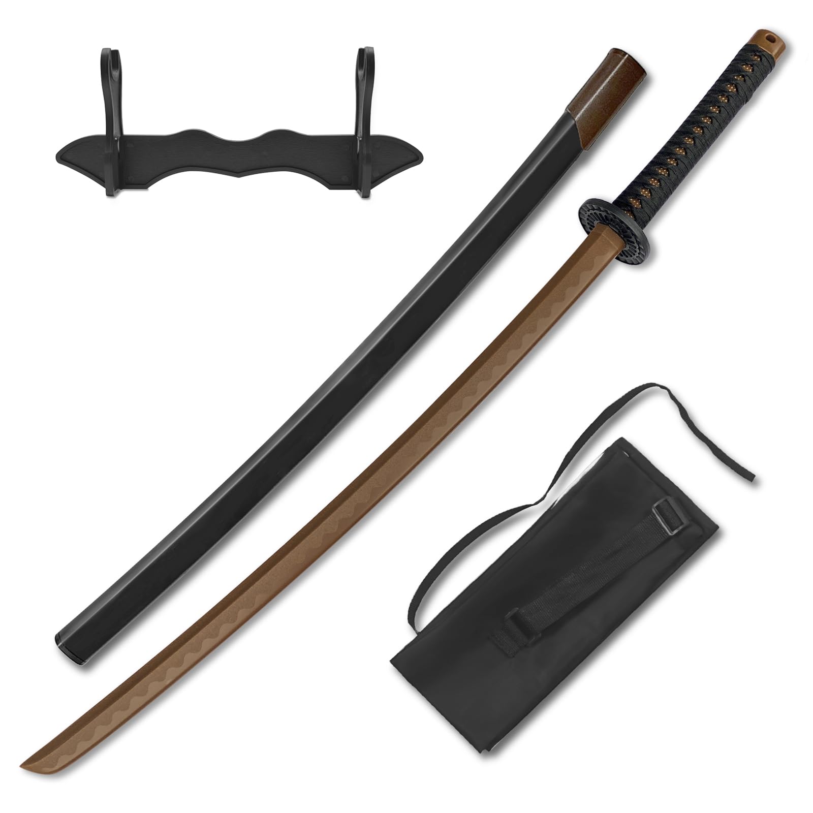 Katana Sword - High Toughness Polypropylene Blade, Performing & Training, Includes Scabbard for Aikido