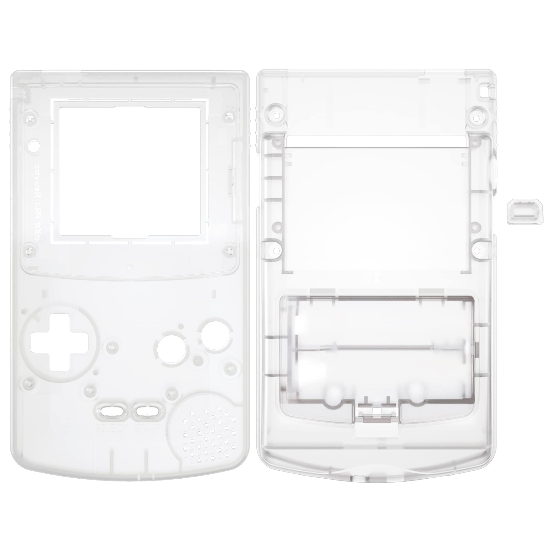 eXtremeRate Cover Tasti Custodia Scocca Pulsanti Shell Ricambio per Gameboy Color Console,per GBC OSD IPS&Regular IPS&Standard LCD,NON Include Console&Schermo-Trasparente