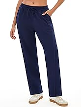 Terecey Pantalon de Jogging Femme Coton Léger et Confortable Pantalon Survêtement Femme avec Ceinture Élastique et Coupe Droite pour Fitness et Détente