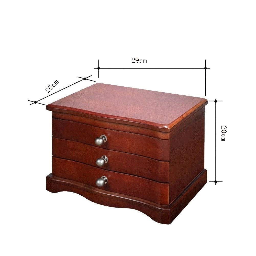 Schmuck-Aufbewahrungsbox, Geschenk für Frauen, Massivholz-Schmuckkästchen, Schmuck-Display-Aufbewahrungsbox mit Spiegel, Halskette, Geschenkbox Beauty Comes