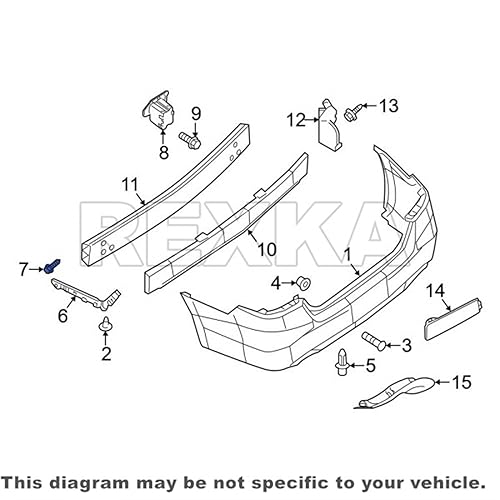 Miniatura 6 de Rexka 25 tornillos de revestimiento de guardabarros para Nissan Infiniti 01454-N5061 Cube Murano Pathfinder Quest Rogue Sentra Versa