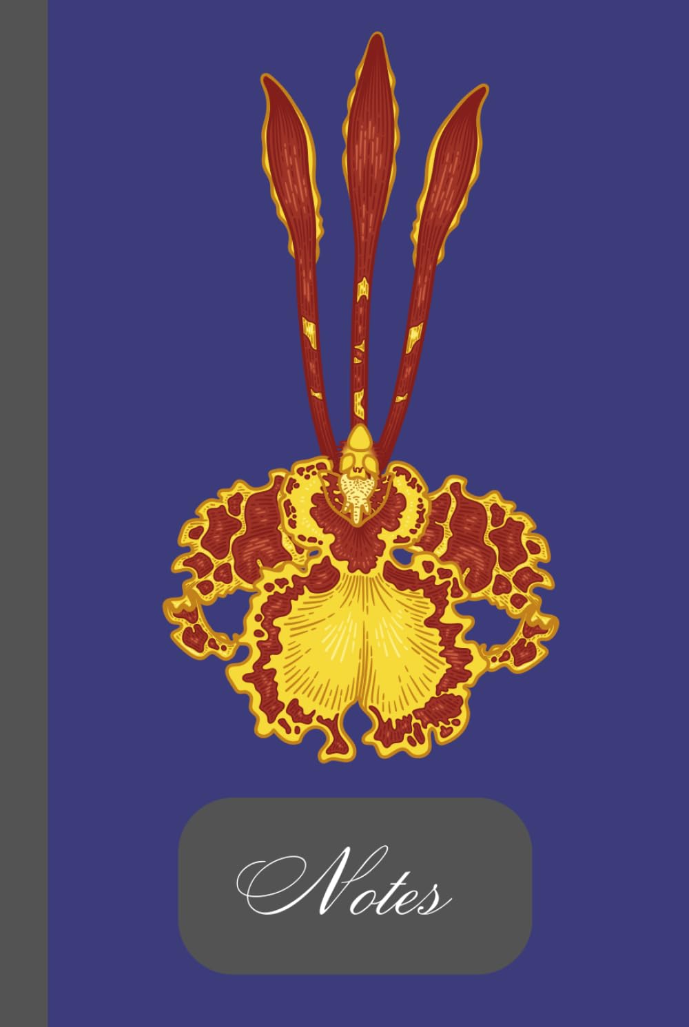 Notes: Journal, Diary, Mindfulness, Notepad, Notebook, Simple Health Care, Mental Care, Orchid, Floral