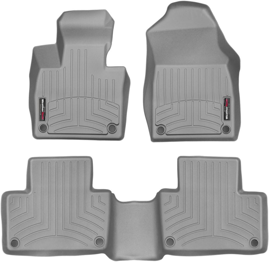 WeatherTech Custom Fit FloorLiners for Volvo XC90, XC90, XC90-1st & 2nd Row (44828-1-2), Black