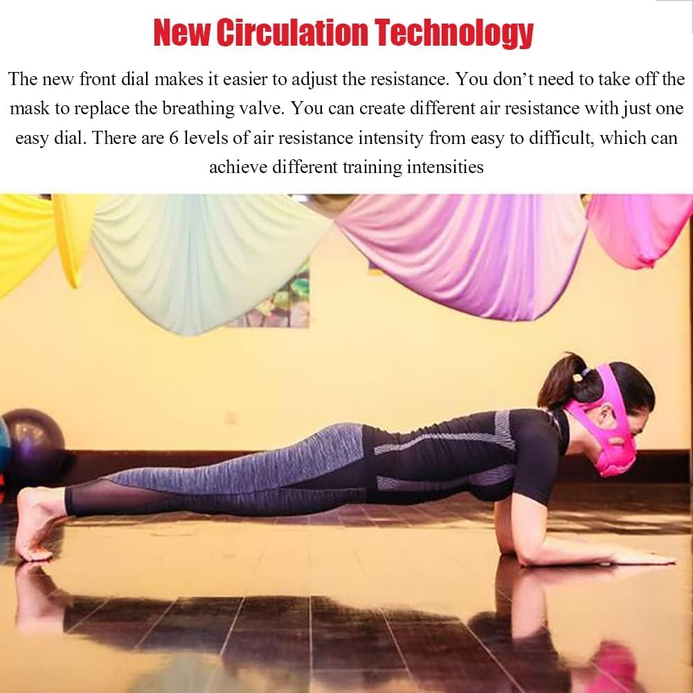 Máscara de entrenamiento de respiración con 6 niveles ajustables para simulación de alta altitud, ideal para gimnasio, correr y entrenamientos de resistencia