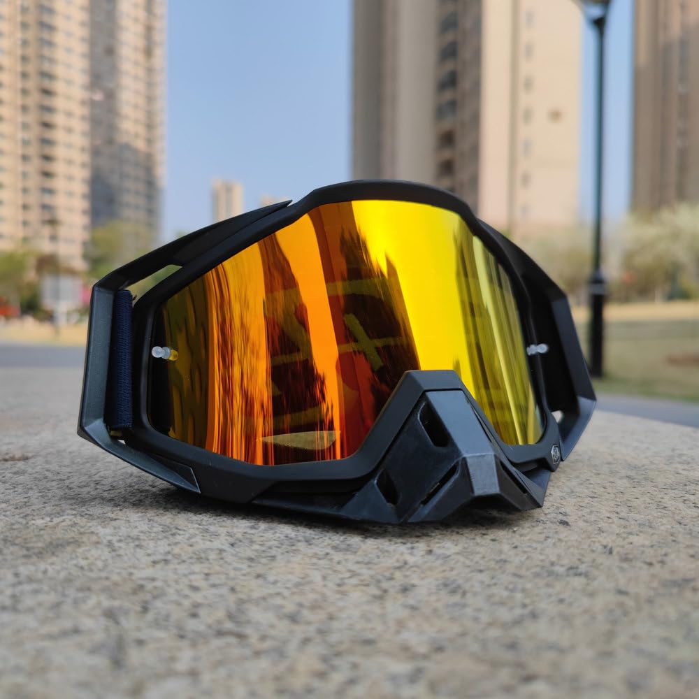 Occhiali Moto Occhiali da sole Motocross Sicurezza Protettiva Visione notturna Casco Occhiali da guida Occhiali da ciclismo