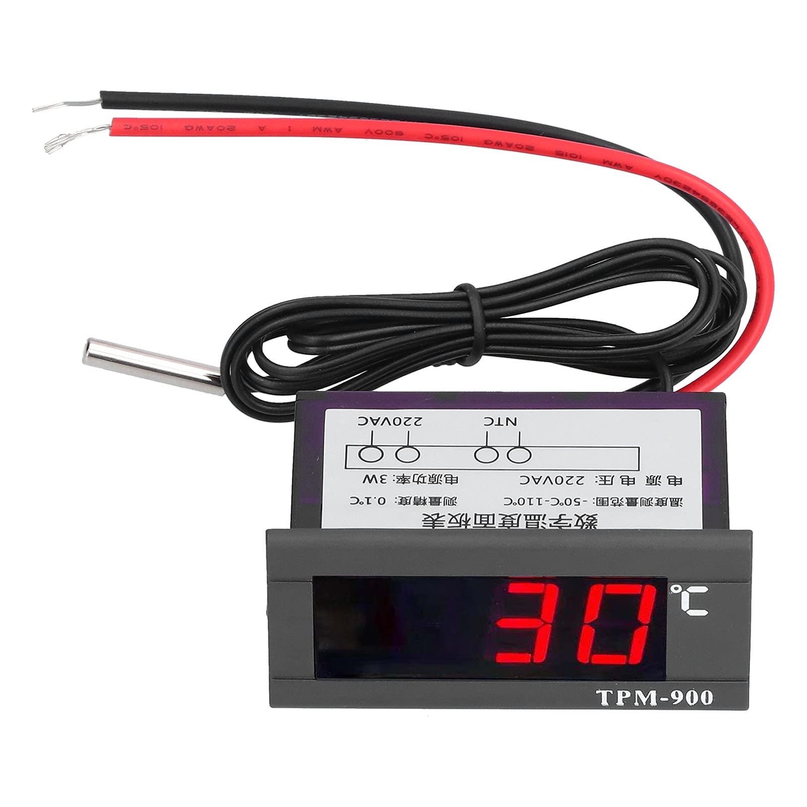 AUNMAS TPM-900 Digitaler Temperaturregler – LED-Anzeige, -40° Bis +110°C Für Kühlung & Fermentation