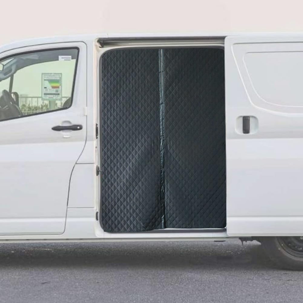 Rideau de porte isotherme pour camping-car avec tissu à trois couches pour un confort amélioré et une protection contre l'humidité