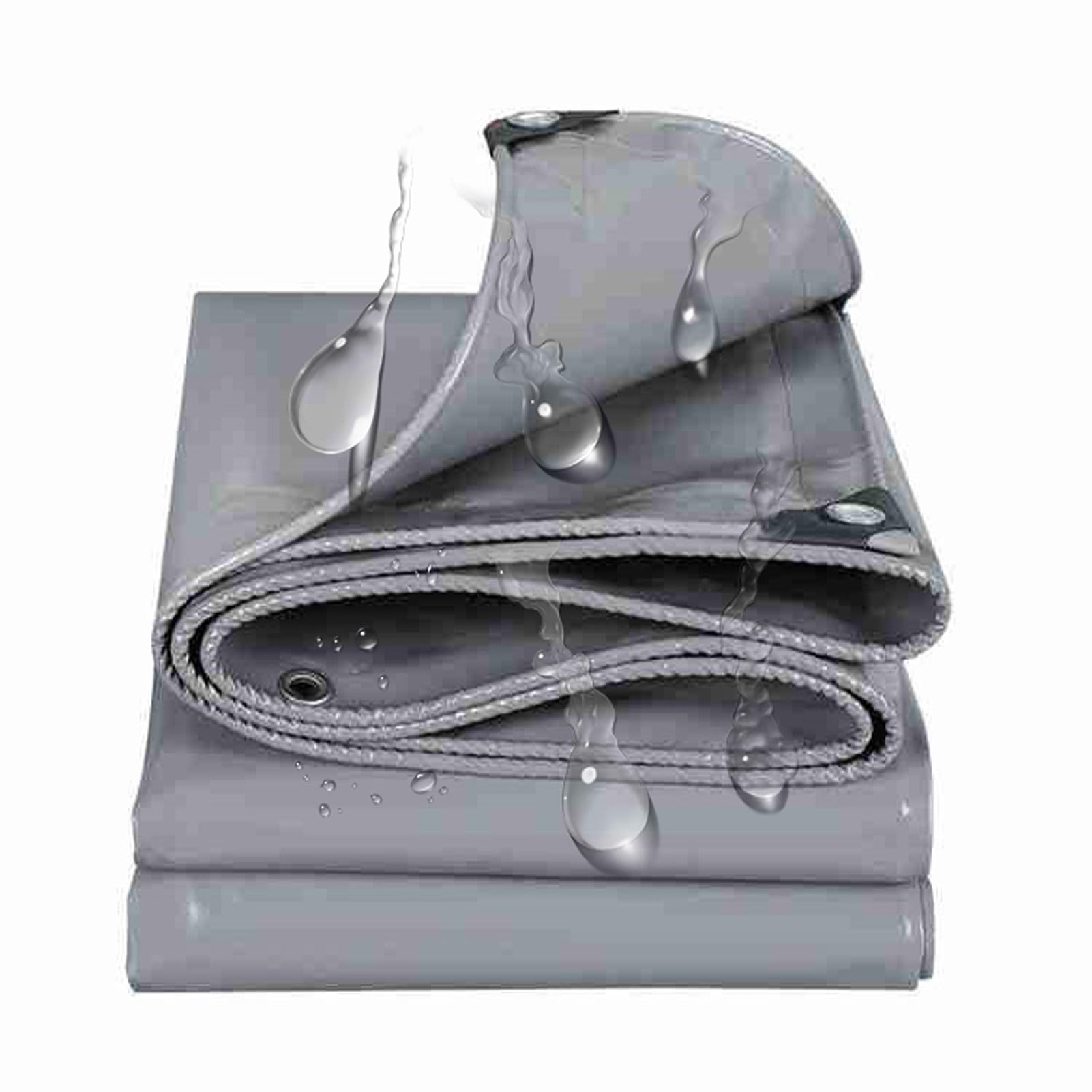 Strapazierfähige PVC-Gewebeplane, 40 m x 50 m, langlebiger Sonnenschutz und verschleißfeste Abdeckung für Zuhause, Boot, Auto, Camping, Mehrzweck-Schutzfolie