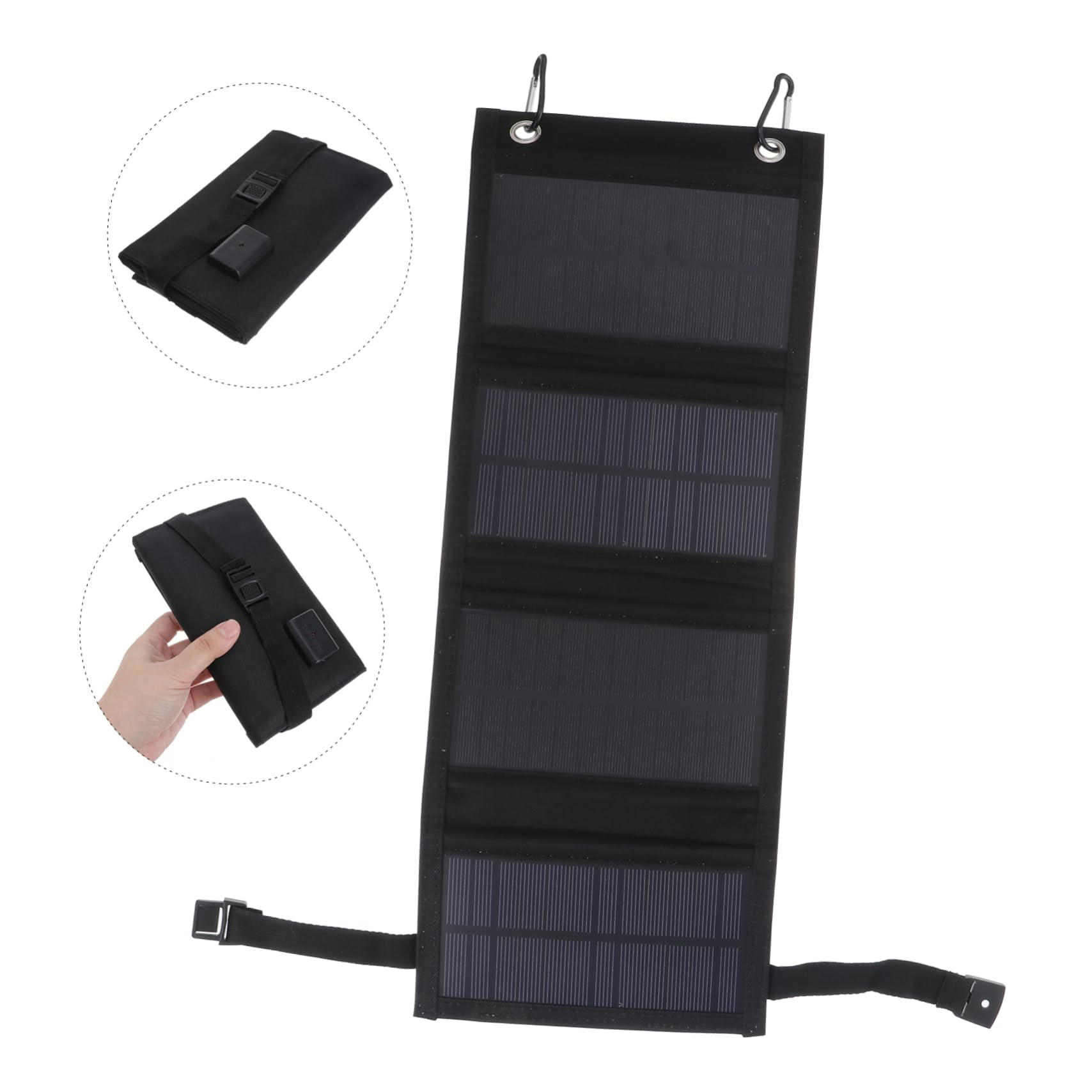 Toyvian Paneles Solares Plegables USB para Exteriores Equipo de Carga Solar para Dispositivos Móviles Material Duradero y Ligero