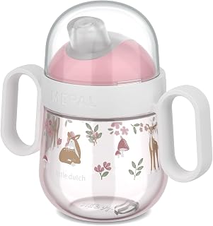 Mepal - Antitropf-trinklernbecher Mio Little Dutch - Auslaufsicher - Gesichert mit einem durchsichtigen Deckel für den sicheren Gebrauch unterwegs - Leicht zu haltende Griffe - 200 ml - Fairy Garden