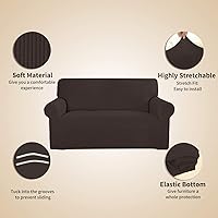 Vista 367 de Easy-Going - Funda elástica para sofá, 1 pieza, protector de muebles, suave, con parte inferior elástica, para niños, tela de jacquard de poliéster