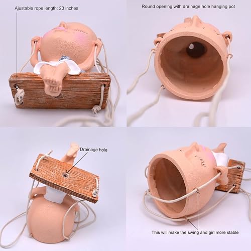 Miniatura 5 de Macetero colgante de cara, macetas colgantes para plantas de interior, macetas para plantas, macetas de cara, macetas de cabeza, maceta con cabeza