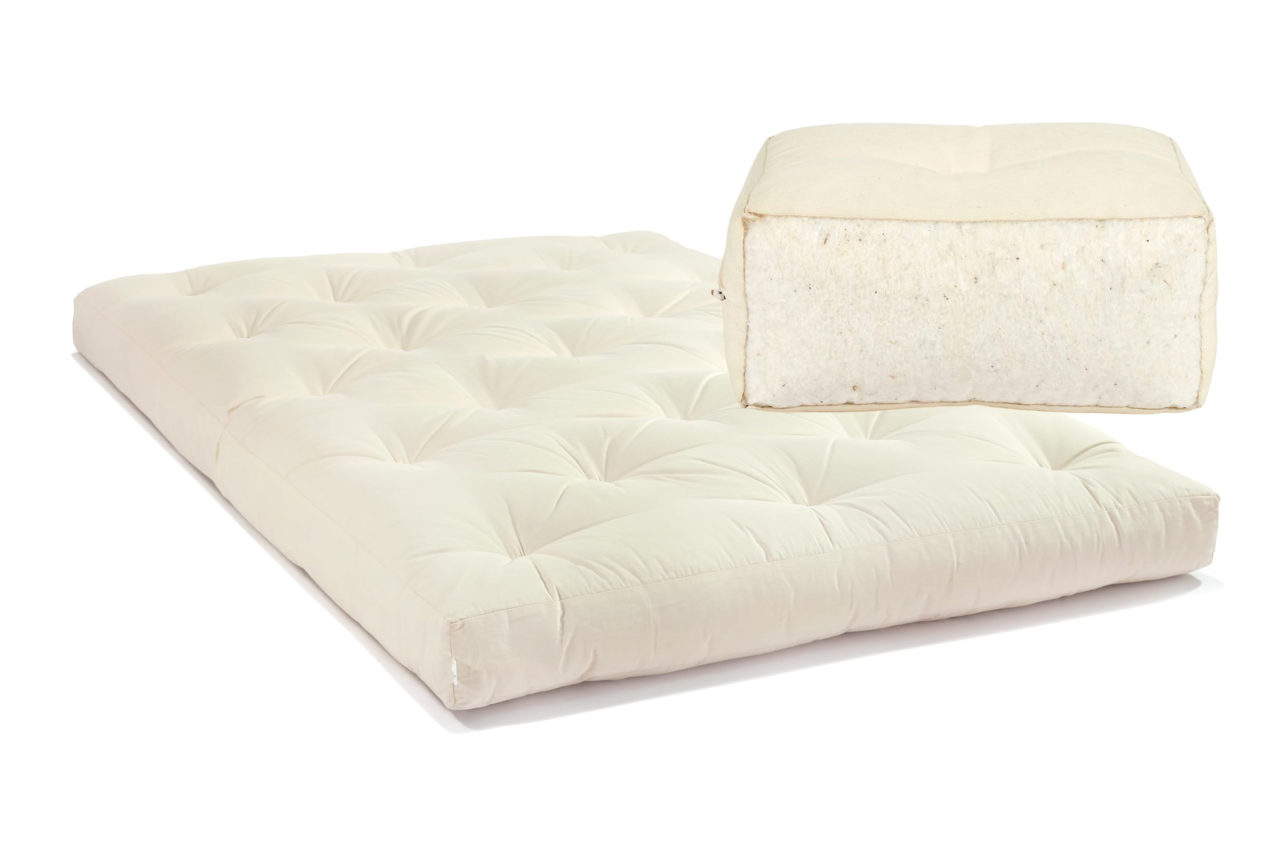 Futon Matelas Japonais Coton, 140 x 200 x 14 cm.