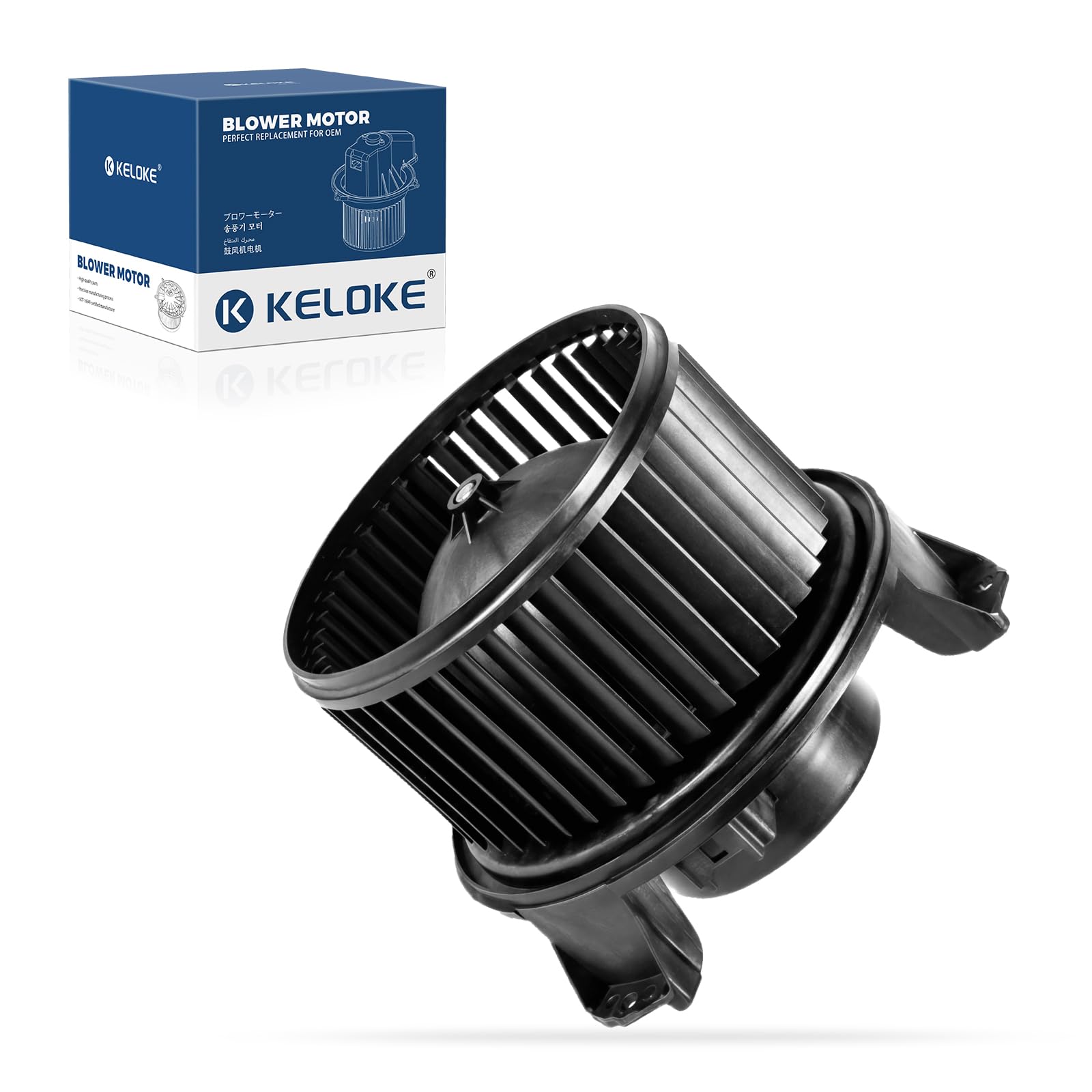 KELOKE Front HVAC Heater Blower Motor Fan Compatible with Ford | Mustang 2010 2011 2012 2013 2014, with Fan Cage, Replace# 700273 SK700273 AR3Z19805B PM9396 BM9396C