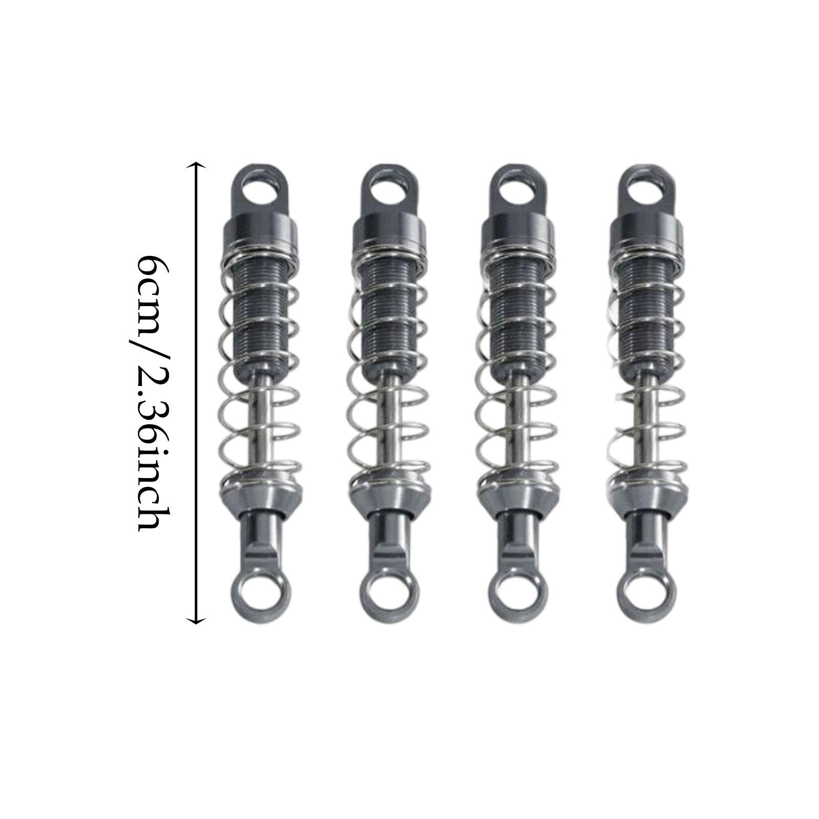 DYNWAVE 4X Metal RC Car Shock Absorbers Spare Parts Replacement Accessory Dampers Metal Spring for 1/12 Trucks RC Hobby Car Vehicles, Black