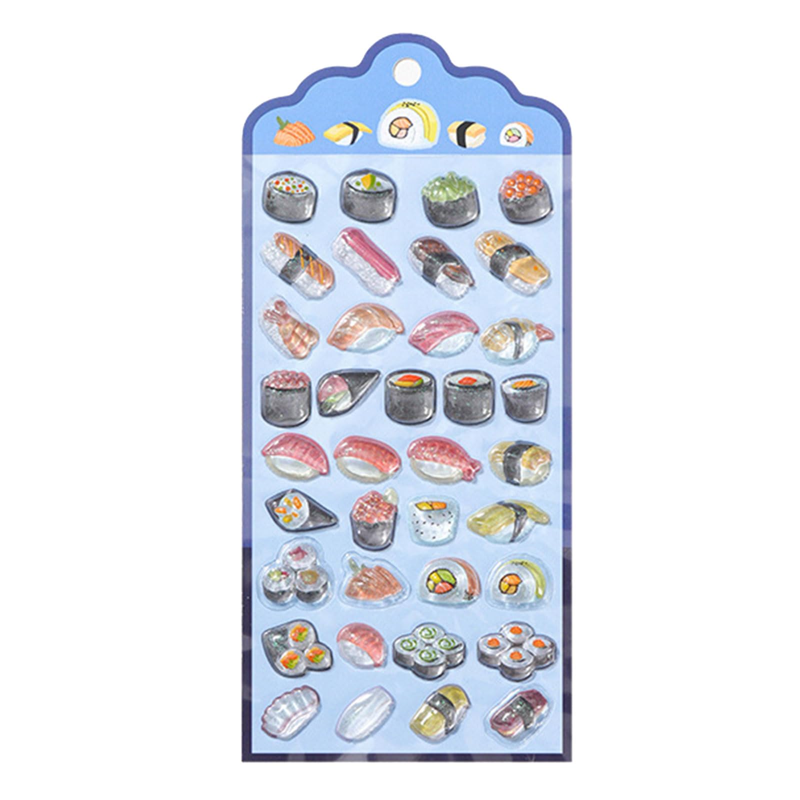 Kalttoy Sushi Sturdy Pvc Decorative Sticker Featuring Japanese Cuisine For Craft Journal Sticker