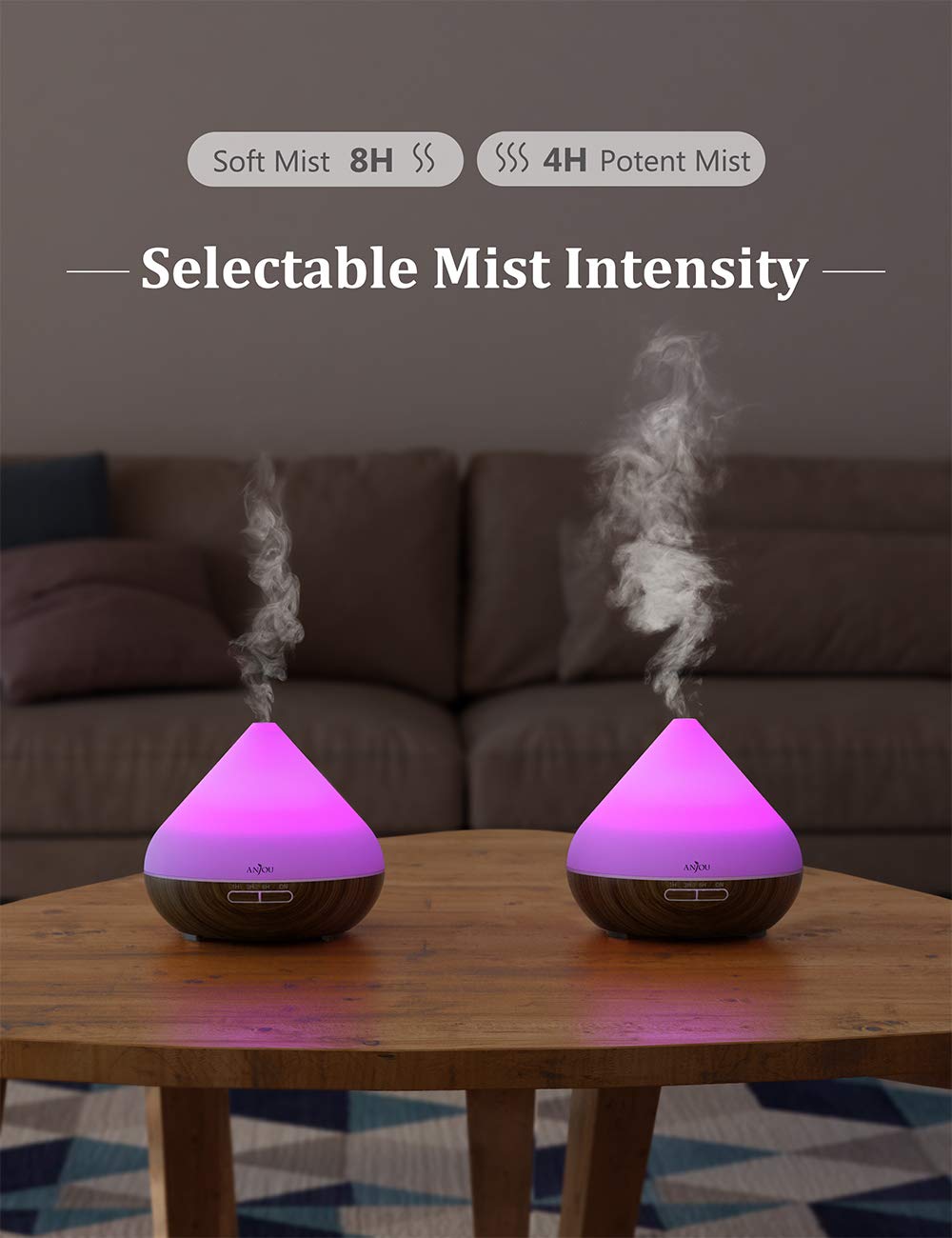 Anjou Essential Oils Diffuser, 300ml Aromatherapy Diffusers Ultrasonic