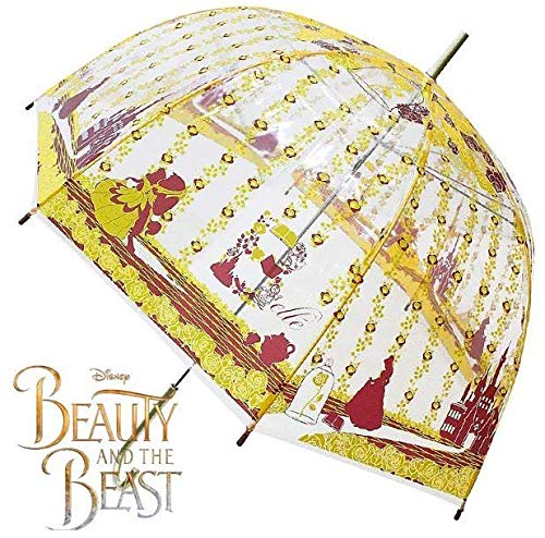 美女と野獣 ドーム型 ビニール傘 レディース 女性用 長傘 雨傘 ディズニー プリンセス ベル 人気 新品 レイングッズ 梅雨