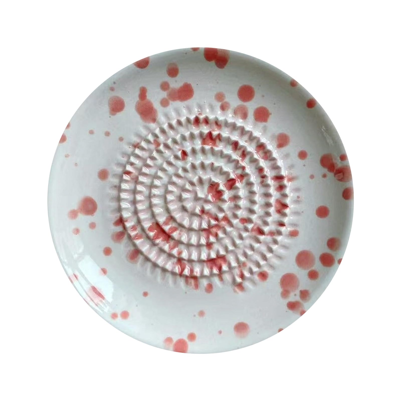 MALSSE Multipurpose Garlic Grater Plate Smooth Ceramic Grinding Bowl Kitchen Gadget Suitable for Daily Cooking Elegant Ceramic Grinder Plate Burnishing Machine