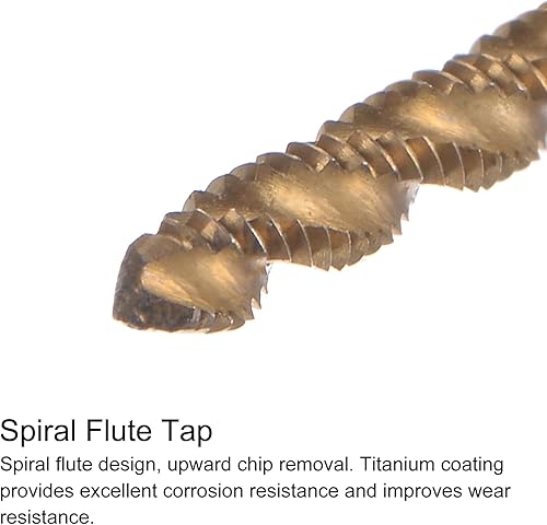 Miniatura 3 de HARFINGTON Juegos de grifos y brocas, máquina de rosca de rosca M2 x 0.4 pulgadas, rosca de flauta en espiral y broca giratoria de 0.079 pulgadas,