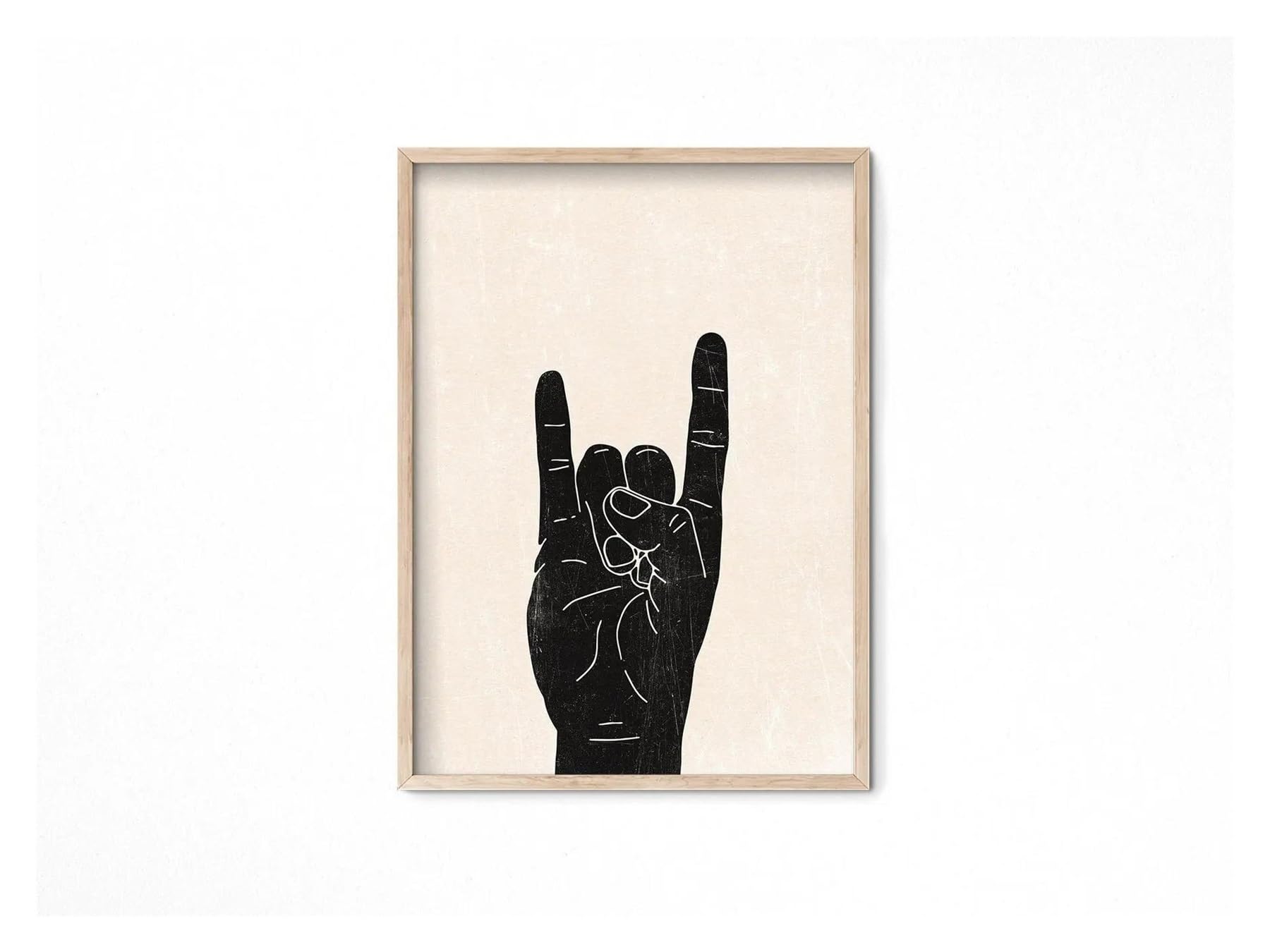 Cuadro sobre lienzo minimalista de manos, lámina decorativa para un dormitorio bohemio y zen