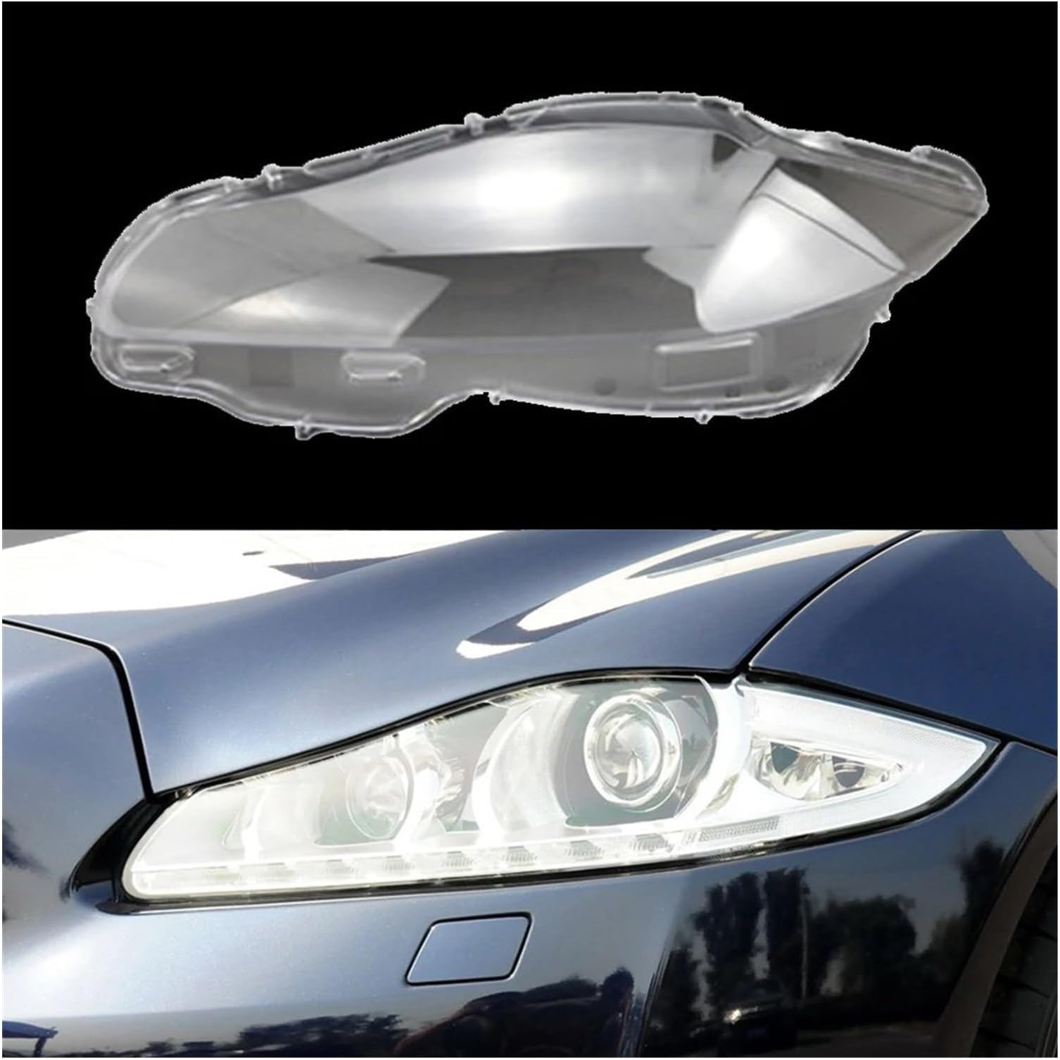 Headlight Lens Cover Front Headlight Cover Car Headlamp Shell Lampcover Caps For Jaguar XJ For XJL 2010-2015 2016 2017 2018 2019 Glass Lampshade Case Headlamp Cover
