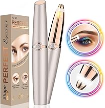 Eyebrow Trimmer Women, Eyebrow Hair Remover with LED Light Painless Protable Eyebrow Trimmer Safe Lady Trimmer, Eyebrow Epilator Pen for Women