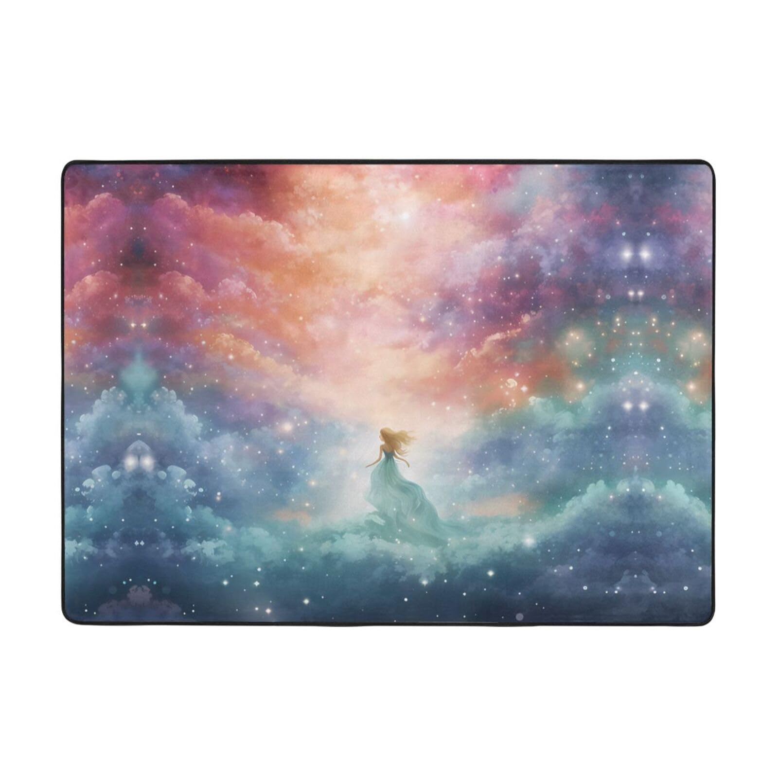Tapis flanelle Fantasy Paradise Space grand tapis de salon
