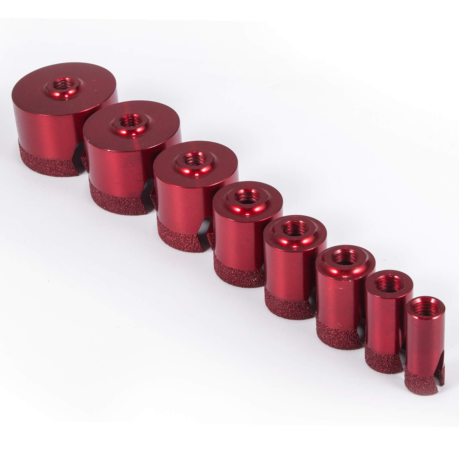 10 Pezzi Punte Diamantate per Trapano M14 (per Smerigliatrice Angolare) Sega a Tazza Diamantati per Piastrelle, Granito, Marmo e Porcellana, dal diametro di 20, 25, 32, 35, 40, 50, 60, 68 mm